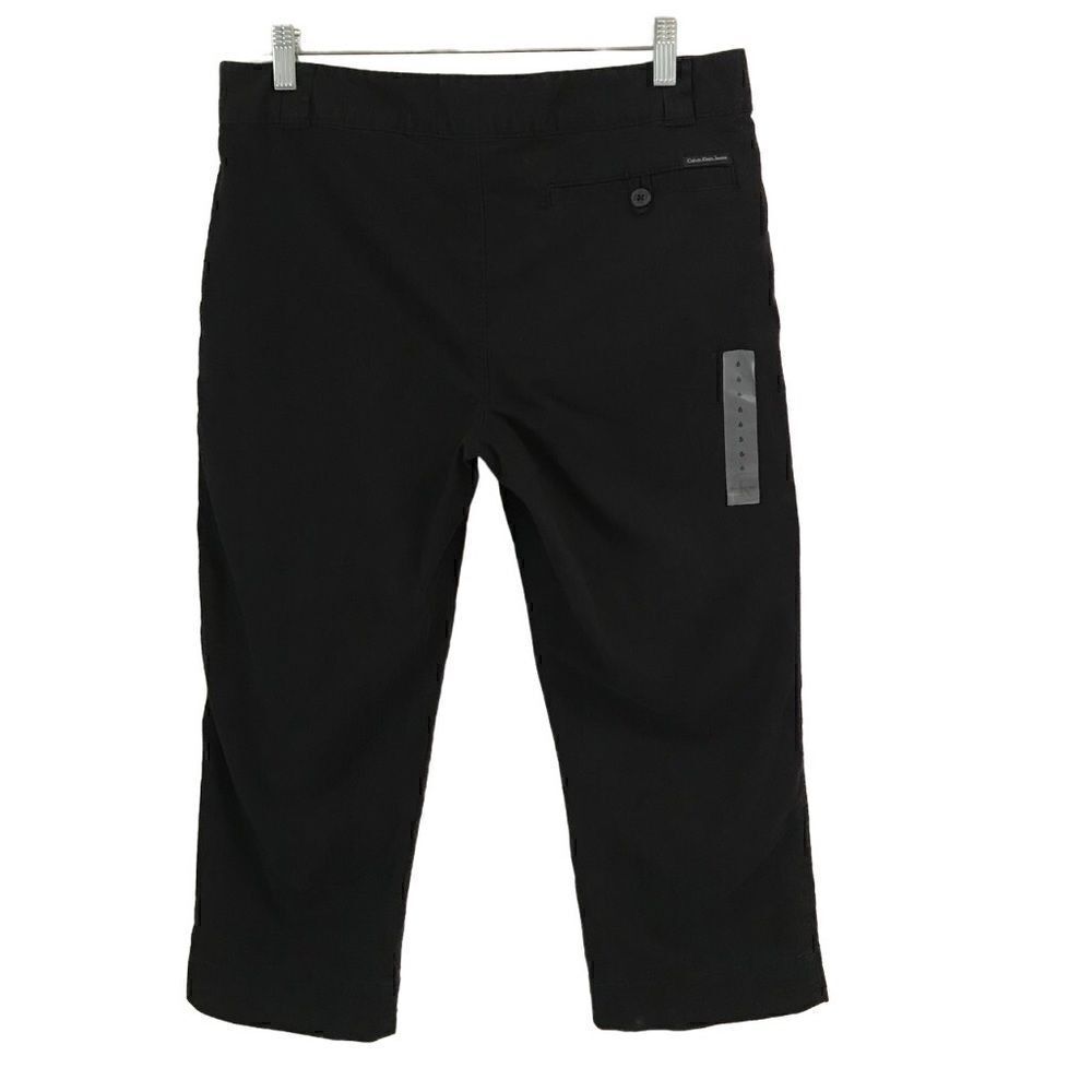 Calvin Klein Jeans black cotton cropped pants 6